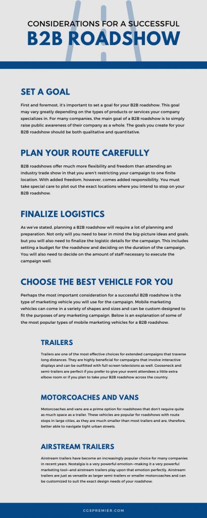 Considerations for a Successful B2B Roadshow